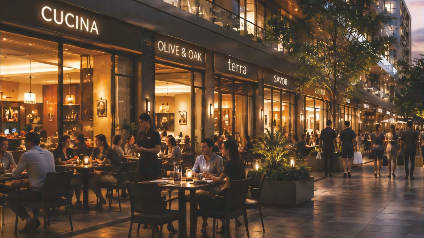 Street-facing retail dining